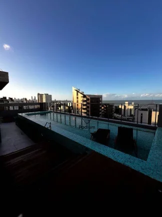 Imagem Apartamentos com varanda / sacada gourmet e área de lazer na cobertura a 250m da praia de Manaíra - AP2802.