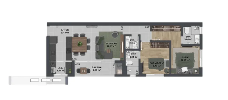 Imagem Apartamento 3 Dormitórios para venda em Florianópolis - SC