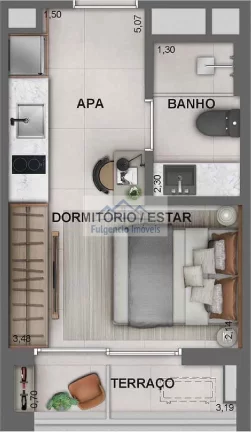 Imagem Apartamentos Studios em Obras a partir de 29,25m² | Vila Mariana