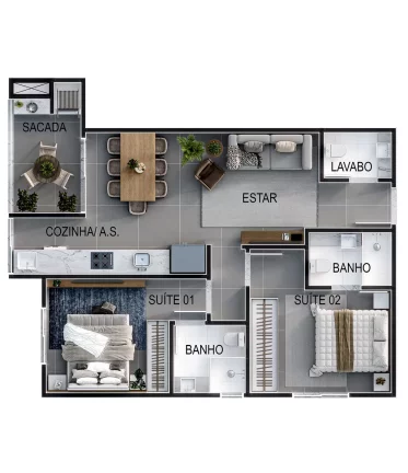 Imagem San Andrés - Apartamento à venda no bairro Bombas - Bombinhas/SC