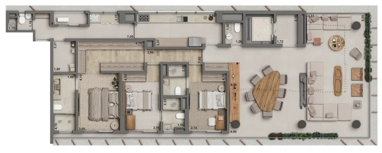 Imagem Apartamento com 204m2, 3 suítes, 3 vagas e depósito privativo, à venda no Itaim Bibi, São Paulo
