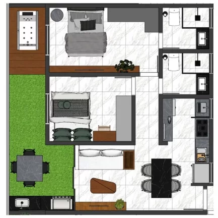 Imagem Apartamento Garden à venda, 55 m² por R$ 532.950,00 - Bessa - João Pessoa/PB