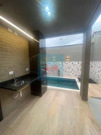 Imagem Sobrado no Tupi em Praia Grande/SP, 3 dormitórios, churrasqueira, R$ 880mil