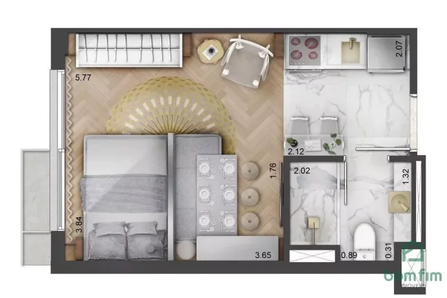 Imagem - studio para venda, Mont Serrat, Porto Alegre - ST2281