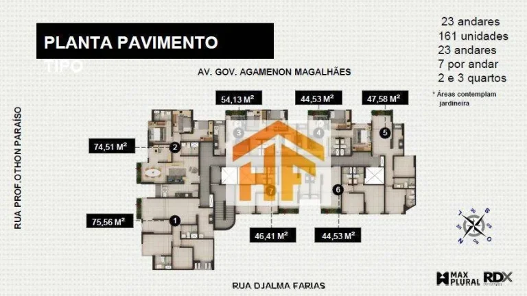 Imagem Apartamentos de 46m² à venda, com 2 quartos, localizado no Torreão, Recife - Pernambuco