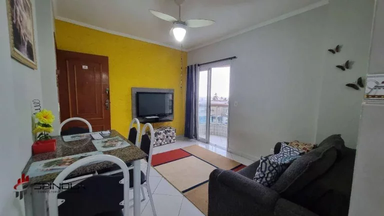 Imagem Apartamento com 1 dormitório à venda, 52 m² por R$ 352.000,00 - Tupi - Praia Grande/SP