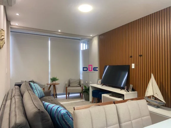 Imagem Apartamento com 2 dormitórios, 1 suíte e dependência completa, com vista mar, na Aparecida