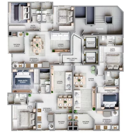 Imagem Apartamento à venda no bairro Morretes - Itapema/SC