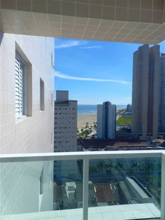 Imagem Apartamento em Praia Grande com vista parcial para o mar, 02 dormitórios