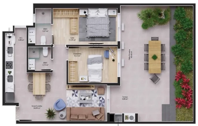 Imagem Apartamento 2 Dormitórios para venda em Florianópolis - SC