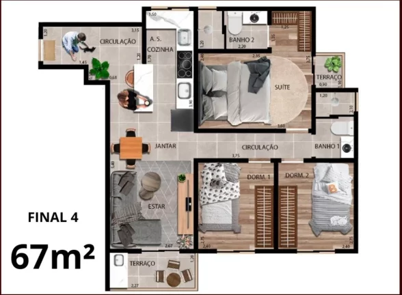 Imagem Apartamento à venda com 3 dormitórios em Vila Claudio Santo André-SP
