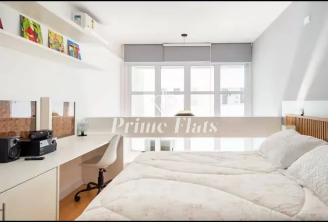 Imagem Flat disponível para locação no Condomínio Edifício Moema Loft, com 45m², 1 dormitório e 1 vaga de garagem
