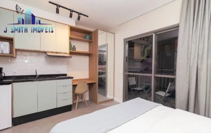 Imagem STUDIO 24m², TODO REFORMADO, COM ARMÁRIOS, LINDA DECORAÇÃO.