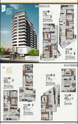 Imagem Apartamento à venda em Praia Grande-SP, Bairro Mirim: 2 quartos, 1 suíte, 2 salas, 2 banheiros, 79m² de área!