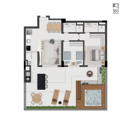 Imagem Apartamento Garden a Venda no bairro Água Verde - Curitiba, PR