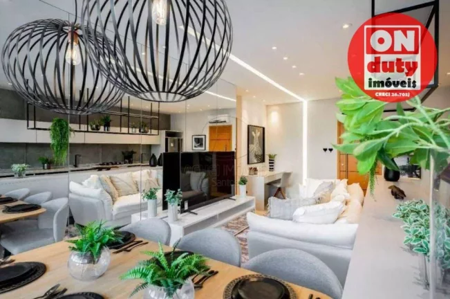 Imagem Apartamento com 3 quartos à venda, 89 m² por R$ 760.400 - Encruzilhada - Santos/SP