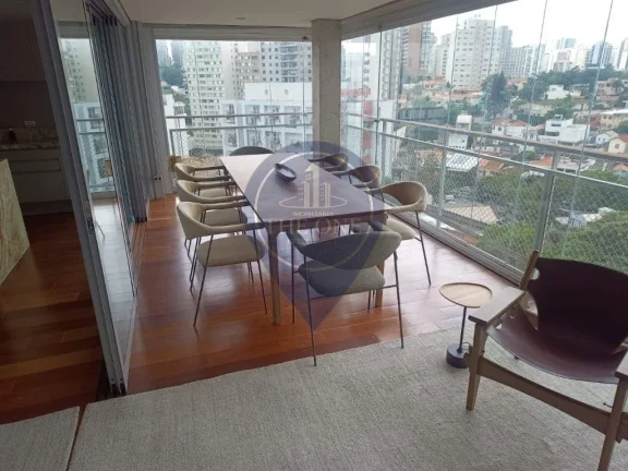 Imagem Apartamento para locação na Vila Madalena, São Paulo-SP: 2 quartos, 1 suíte, 2 salas, 3 banheiros, 1 vaga, 132m².