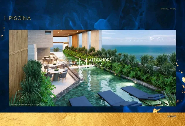 Imagem Mar Del Prado, apartamentos de luxo na Beira Mar de Fortaleza-CE. 4 suítes.