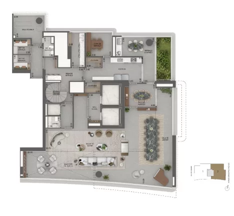 Imagem Vista Cyrela Furnished by Armani, apartamento à venda com 4 quartos em Jardim Guedala São Paulo SP, apartment for sale in São Paulo Brazil