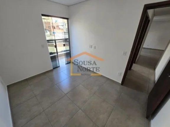 Imagem Apartamento com 42,28m², 2 dormitórios, banheiro, sala com varanda, cozinha e área de serviço. O...