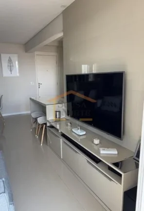 Imagem Apartamento de 63 m², com 2 dormitórios, sendo 1 suíte, 2 banheiros, sala ampla integrada à cozi...