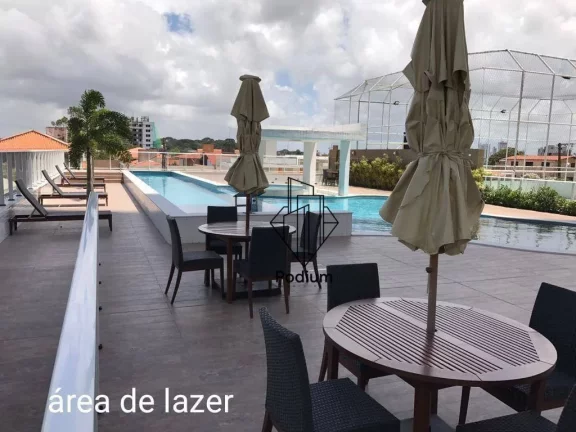Imagem Apartamento com varanda/sacada gourmet, móveis projetados e vista para o mar em condomínio club no Altiplano Cabo Branco -AP2825.