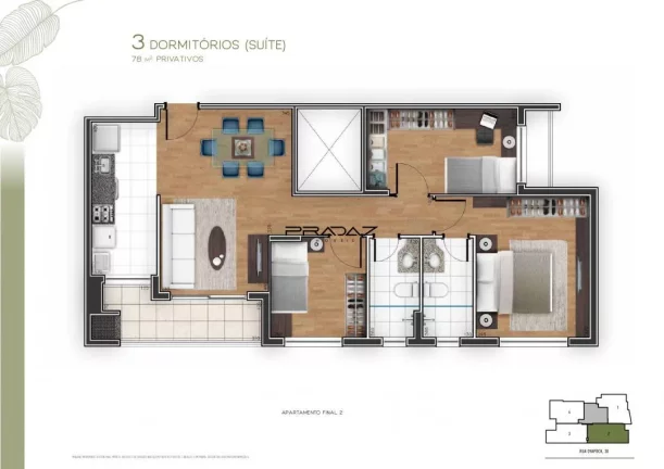 Imagem Apartamento com 3 Dormitorio(s) localizado(a) no bairro Cristo Rei em Curitiba / PARANA Ref.:4