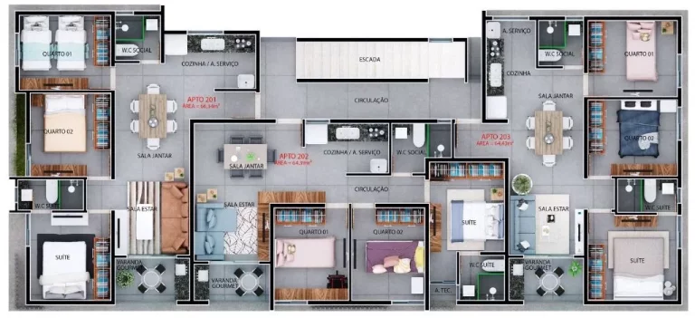 Imagem Apartamento com 3 dormitórios à venda, 64 m² por R$ 339.000,00 - Altiplano Cabo Branco - João Pessoa/PB
