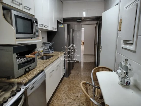 Imagem Lindo apartamento com 3 Suítes na orla das Pitangueiras com lazer, Guarujá-SP - 142m², 2 Salas, 4 Banheiros e 1 Vaga de Garagem!