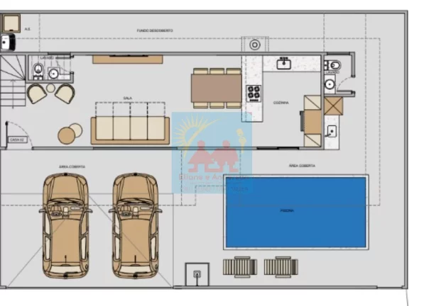 Imagem Sobrados Alto Padrão Guilhermina em Praia Grande - Piscina, Área Gourmet e 2 Vagas de Garagem Grandes!