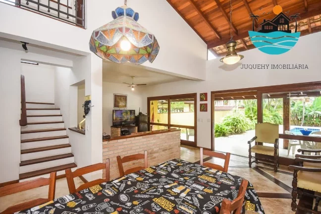 Imagem Casas para Alugar Temporada Juquehy - 600m da praia, 4 dorm. sendo 1 suíte, 1 dorm. no térreo, máx. 10 pessoas | Juquehy Imobiliária