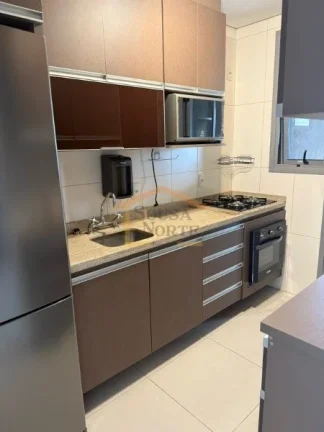 Imagem Apartamento totalmente mobiliado, com 78m². Possui 2 dormitórios, sendo 1 suite com varanda, sala ...
