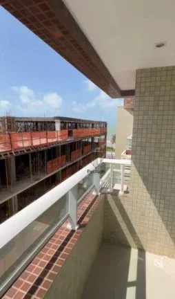 Imagem Flat mobiliado com varanda / sacada e vista lateral para o mar a 100m da praia de Intermares - FL0568