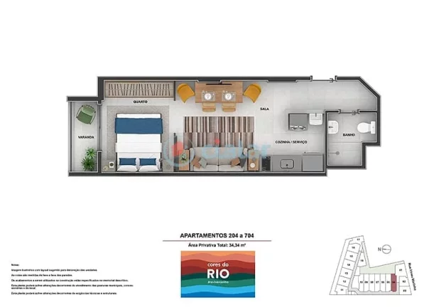 Imagem Studio à venda 1 Quarto 31.23M Centro Rio de Janeiro - RJ | Cores do Rio - Residencial Imagem Studio à venda 1 Quarto 31.23M Centro Rio de Janeiro - RJ | Cores do Rio - Residencial