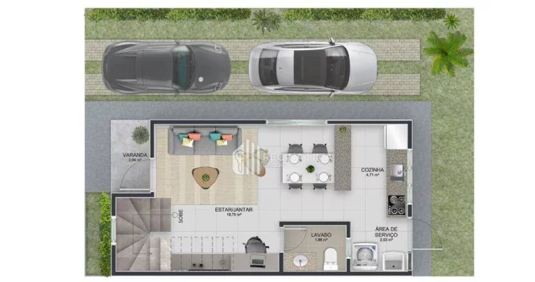 Imagem LANÇAMENTO !!! Casa duplex com 2 dormitórios à venda por R$ 185.000,00 - Condomínio SAFIRA CLUB RESIDENCE - Todos os Santos - Teresina/PI