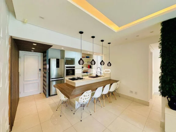Imagem Aluguel anual na Riviera, Apartamento Pé na Areia, com 3 dormitórios 1 suíte, com 90m² de área útil, 2 vagas de garagem
