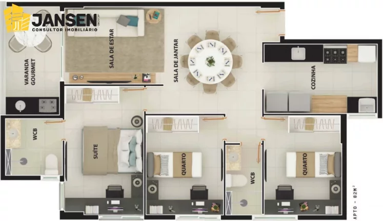 Imagem MINDSET, APARTAMENTOS COM 01, 02 E 03 QUARTOS EM MANAÍRA