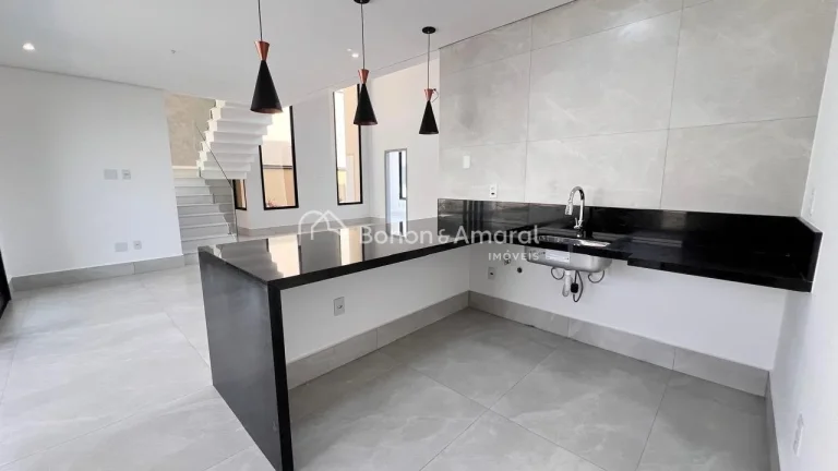 Imagem Moderna e confortável casa à venda no Residencial Mont'Alcino, recém construída. O imóvel possu...