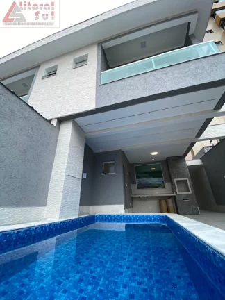Imagem SOBRADO NOVO 03 SUITES COM PISCINA CHURRASQUEIRA NA TUPI PRAIA GRANDE SP