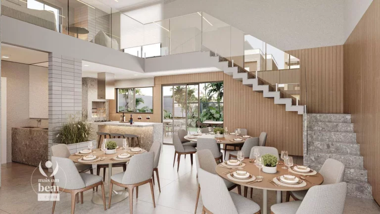 Imagem Casa com 216 m², 3 suítes, lindo quintal gourmet à venda por R$ 1.697.587,55 - Bacacheri - Curitiba/PR