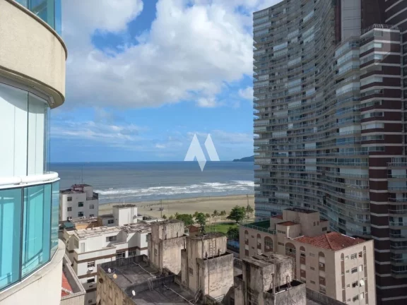 Imagem Apartamento/flat mobiliado com 1 dormitório vista mar aluguel - Pompéia/Santos-SP
