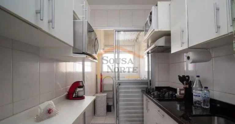 Imagem Apartamento com 50m², dispõe de 2 dormitórios, 1 banheiro, sala para dois ambientes, cozinha com ...