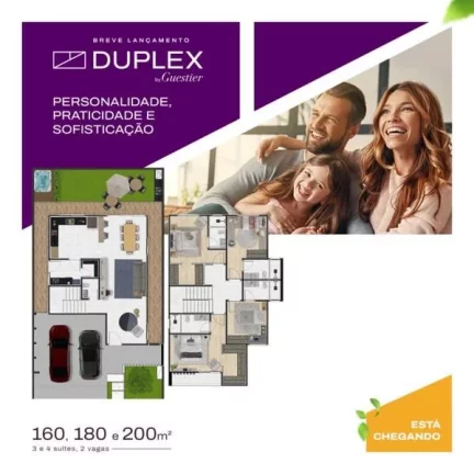 Imagem IMOVEL na PLANTA - Casas Duplex, 03 tipos de plantas