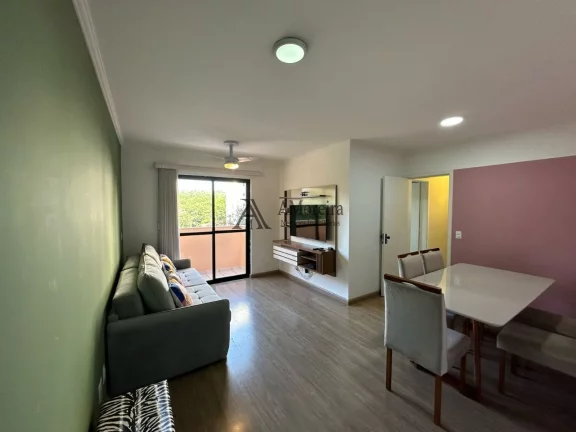 Apartamento à venda em Jundiaí-SP, no Parque Residencial Eloy Chaves, Cond. Chácara Primavera: 3 quartos, 2 salas, 1 banheiro, 1 vaga, 75m²