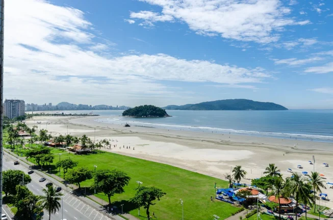 Imagem Kitnet Cinematográfico Porteira Fechada na Praia do Itararé, São Vicente