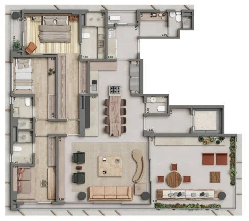 Imagem Apartamento com 209m2, 3 suítes, 3 vagas e depósito privativo, à venda no Itaim Bibi, São Paulo