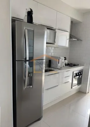 Imagem Apartamento de 63 m², com 2 dormitórios, sendo 1 suíte, 2 banheiros, sala ampla integrada à cozi...
