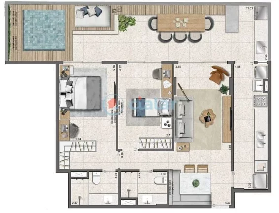 Imagem Studio à venda 1 Quarto 28.59M Gávea Rio de Janeiro - RJ | Parque Sustentável da Gávea - Residencial - Fase 1