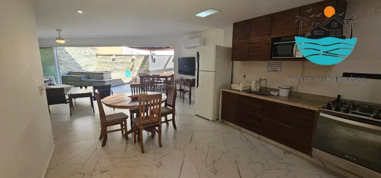 Imagem Temporada Aluguel em Juquehy com, 4 suítes, hidro, churrasqueira, 3 vagas, 300m da praia - Acomodação máx. 10 pessoas | Juquehy Imobiliária