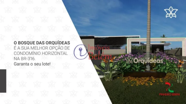 Imagem Imóveis Belem vende Lotes de 163 a 435m² no Cond Bosque das Orquideas